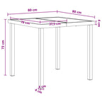 Garten Essgruppe 5 pcs Weiß und Anthrazit 80 x 80 x 73 cm