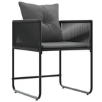 Garten Essgruppe 5 pcs Schwarz und Anthrazit 140 x 80 x 73 cm