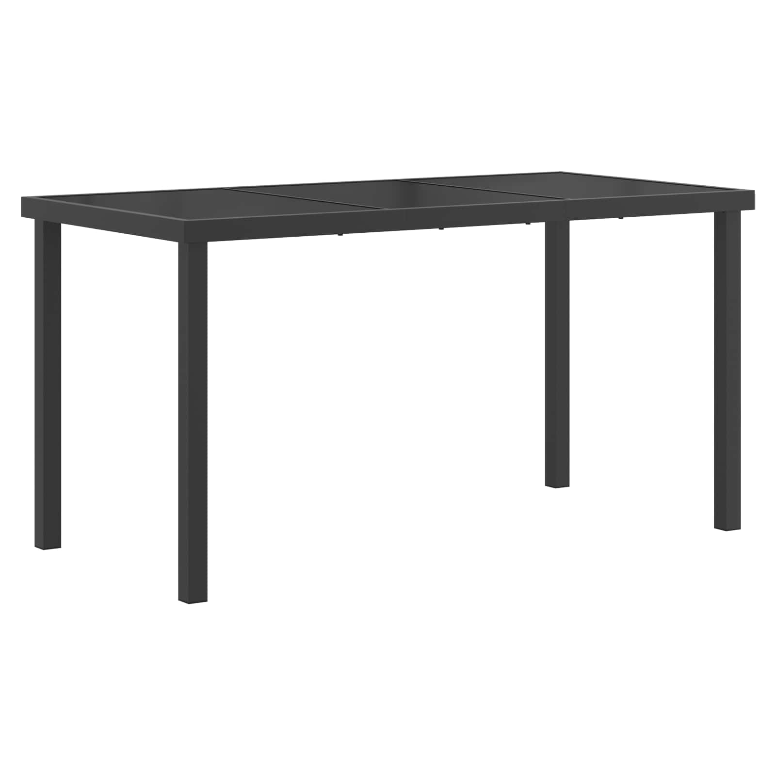 Garten Essgruppe 5 pcs Schwarz und Anthrazit 140 x 80 x 73 cm