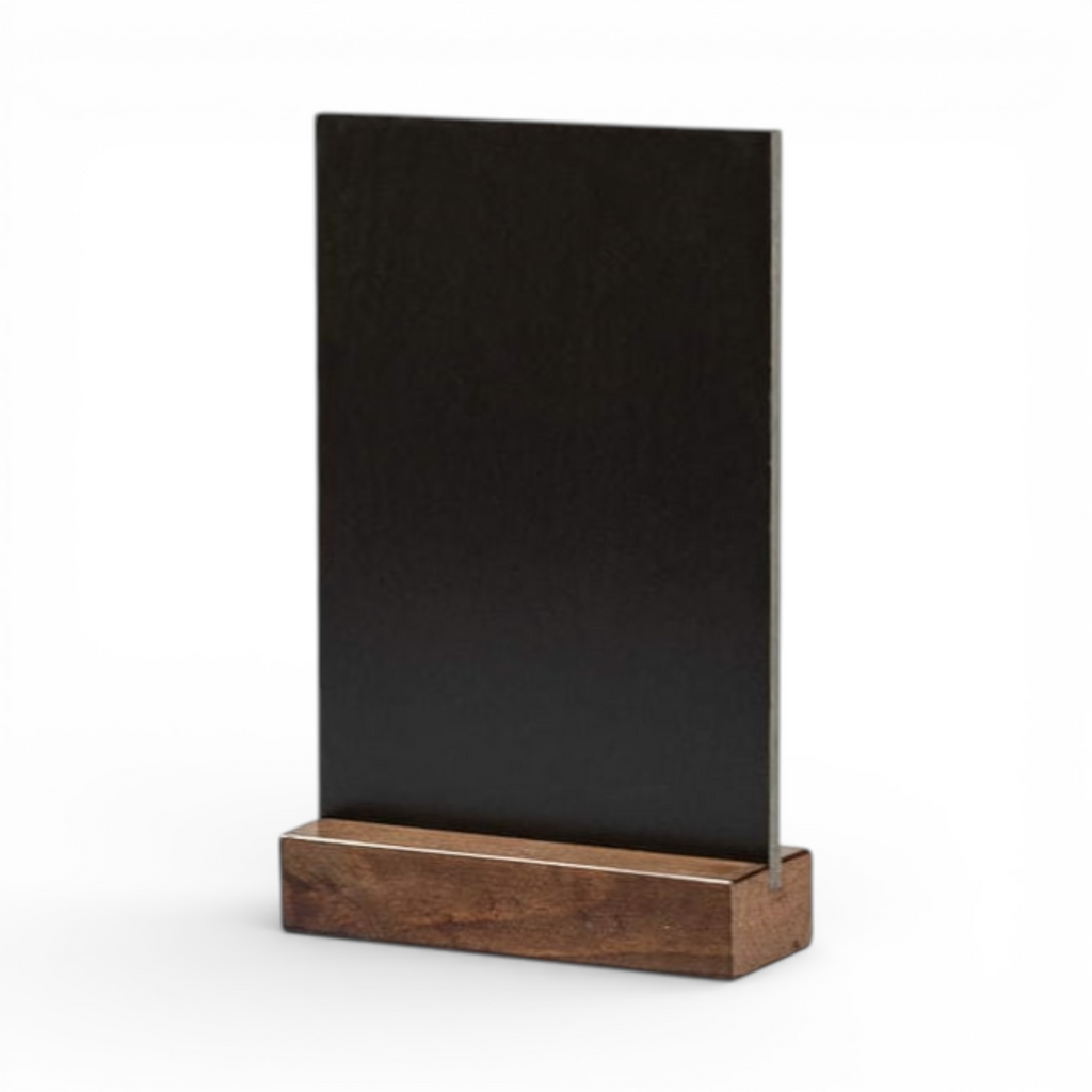 Lausitzer Marktplatz Kreidetafel aus Holz Tischaufsteller beschreibbar, ideal für Menüskarten, Angebote und Hinweise.