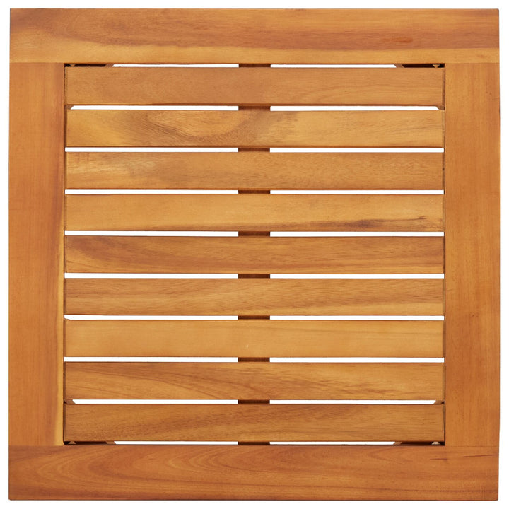 3-teiliges Garten-Bistro-Set mit Kissen aus massivem Akazienholz