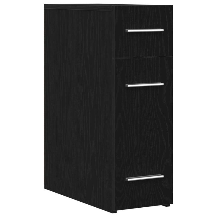 Apotheker-Schrank in Schwarz Eiche 20x45,5x60 cm aus Holzwerkstoff