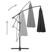 Ampelschirm Anthrazit 3 m Aluminium-Mast - Sonnenschirme &