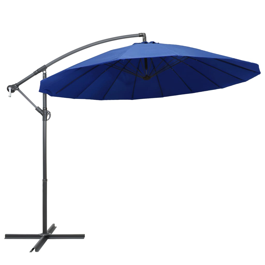 Ampelschirm Blau 3 m Aluminium-Mast - Sonnenschirme &