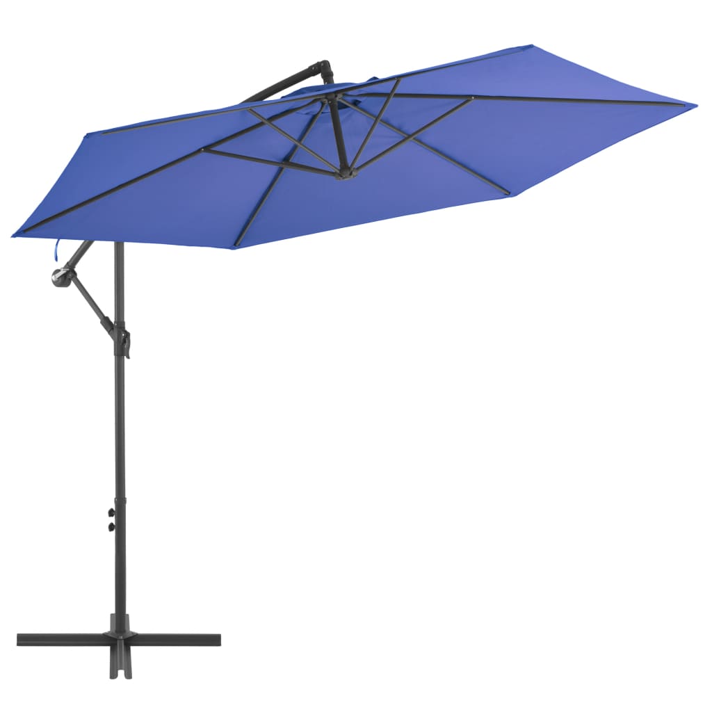 Ampelschirm mit Alu-Mast 300 cm Blau - Sonnenschirme &