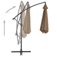 Ampelschirm mit Alu-Mast 300 cm Taupe - Sonnenschirme &