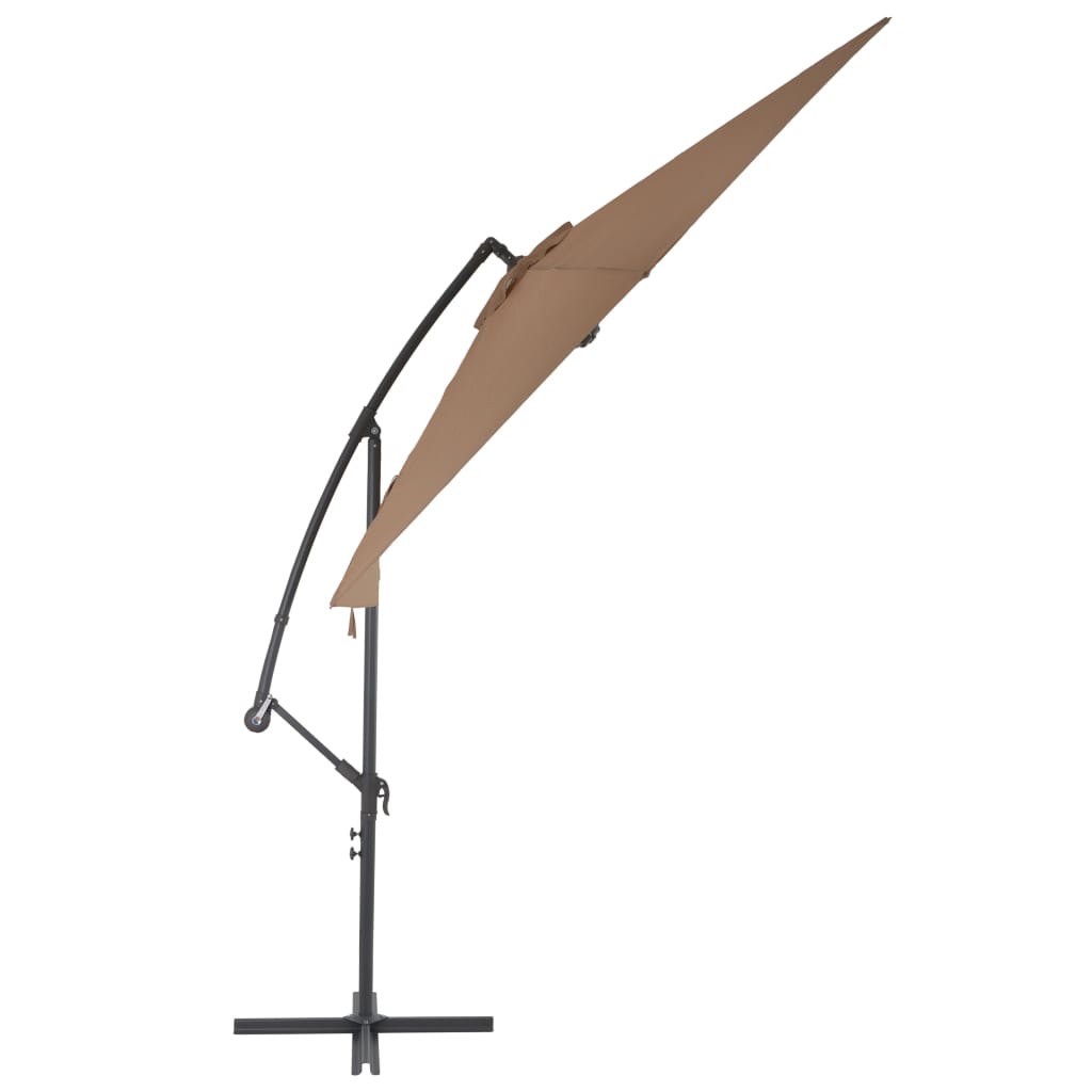 Ampelschirm mit Alu-Mast 300 cm Taupe - Sonnenschirme &