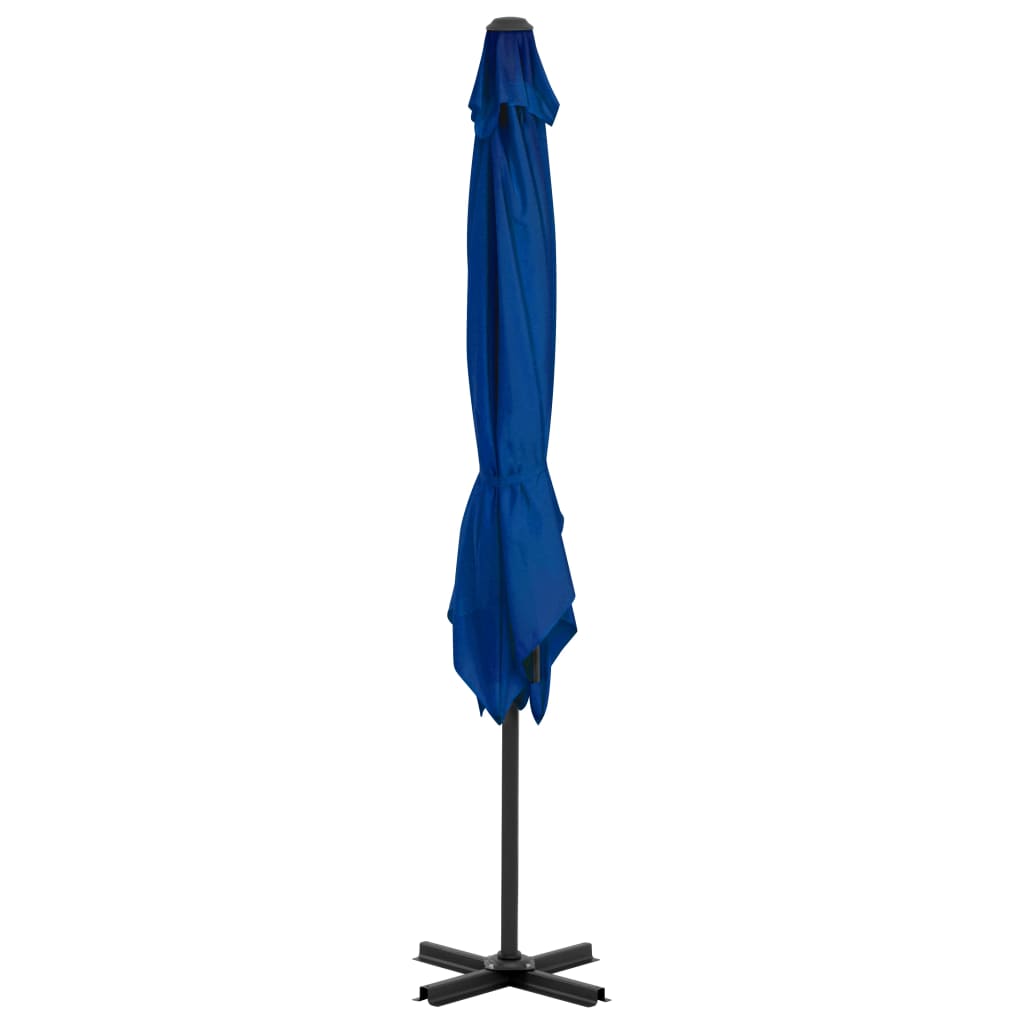 Ampelschirm mit Aluminium-Mast Azurblau 250x250 cm