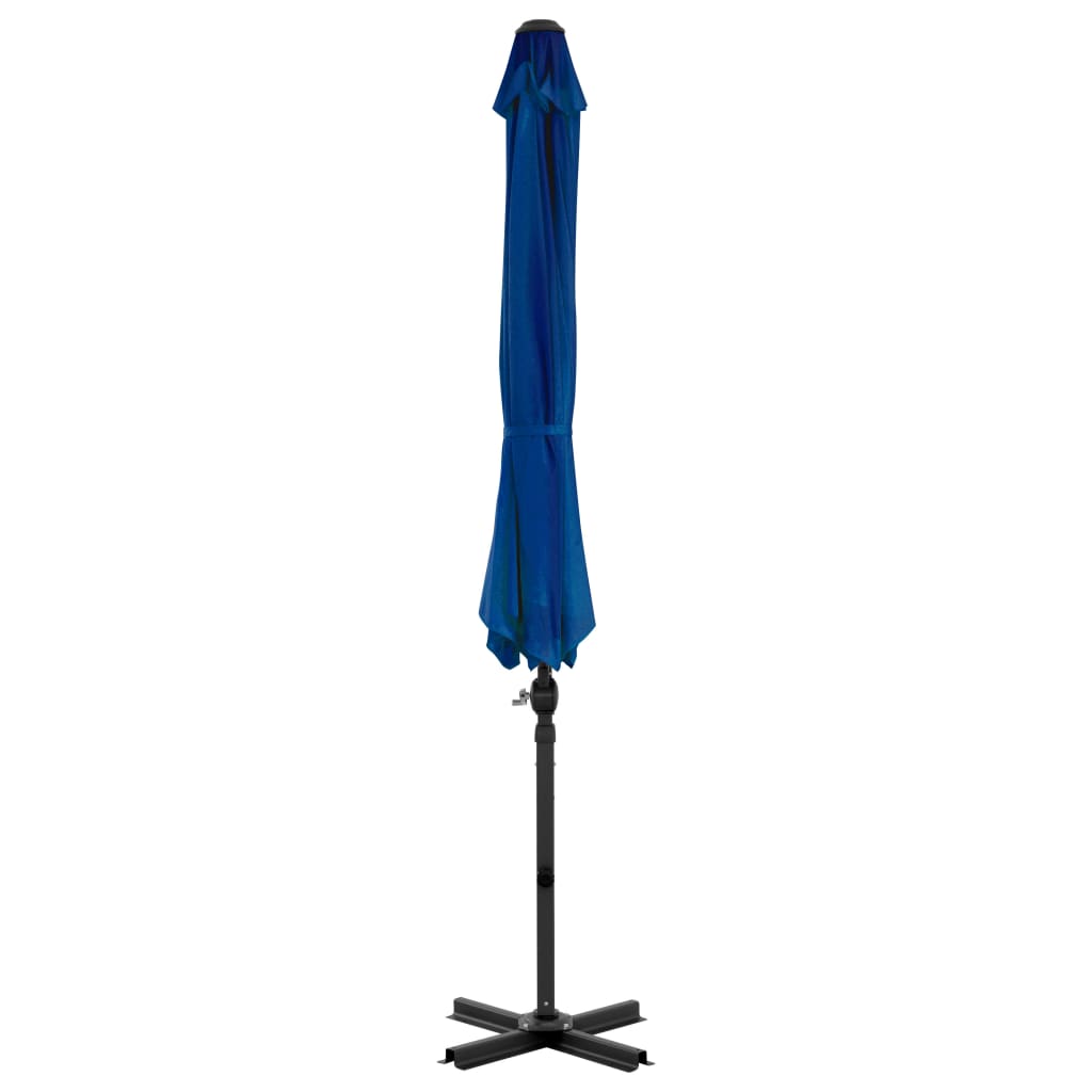 Ampelschirm mit Aluminium-Mast Azurblau 300 cm