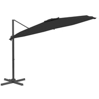 Ampelschirm mit Aluminium-Mast Schwarz 300x300 cm