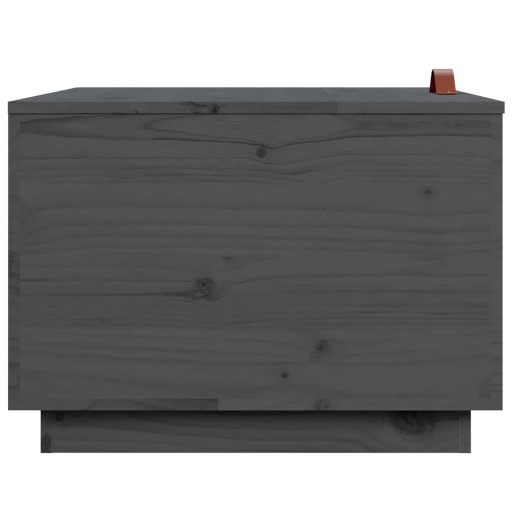 Aufbewahrungsboxen mit Deckeln 3 Stk. Grau Massivholz