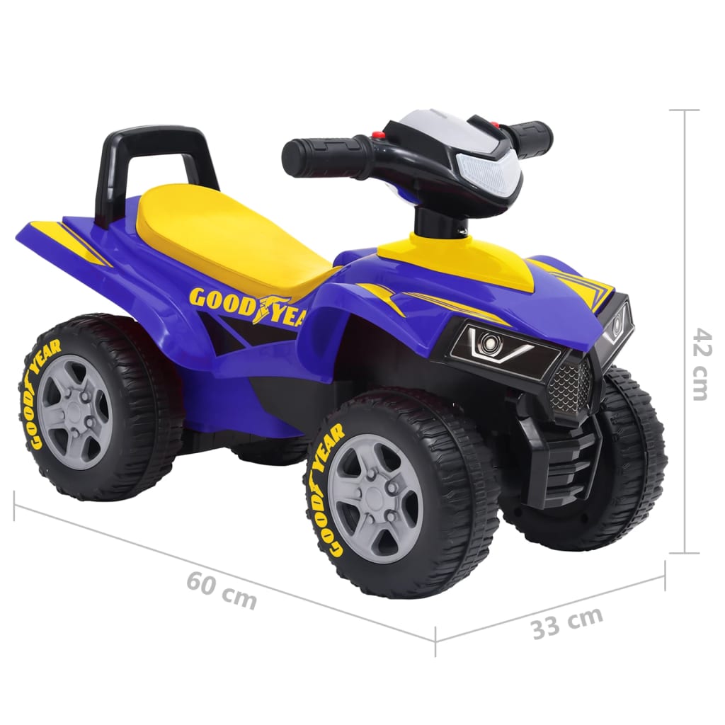 Aufsitz-Quad für Kinder Good Year Blau - Lauflernwagen &