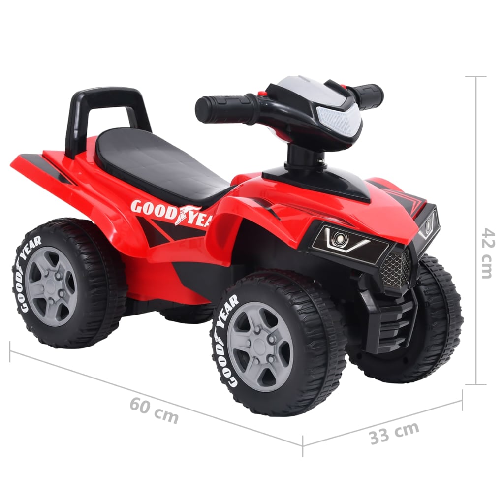 Aufsitz-Quad für Kinder Good Year Rot - Lauflernwagen &