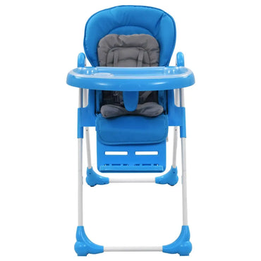 Baby - Hochstuhl Blau und Grau - Babystuhl