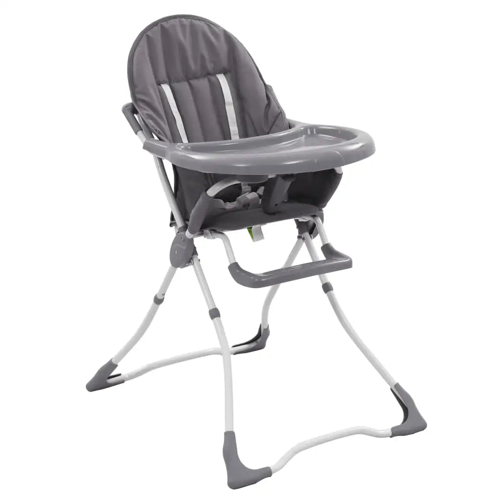 Baby - Hochstuhl Grau und Weiß - Babystuhl