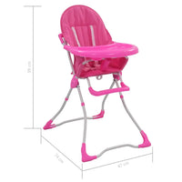 Baby - Hochstuhl Rosa und Weiß - Babystuhl