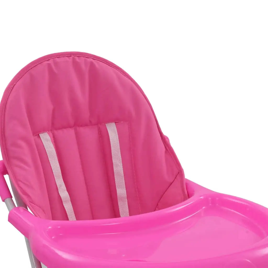 Baby - Hochstuhl Rosa und Weiß - Babystuhl