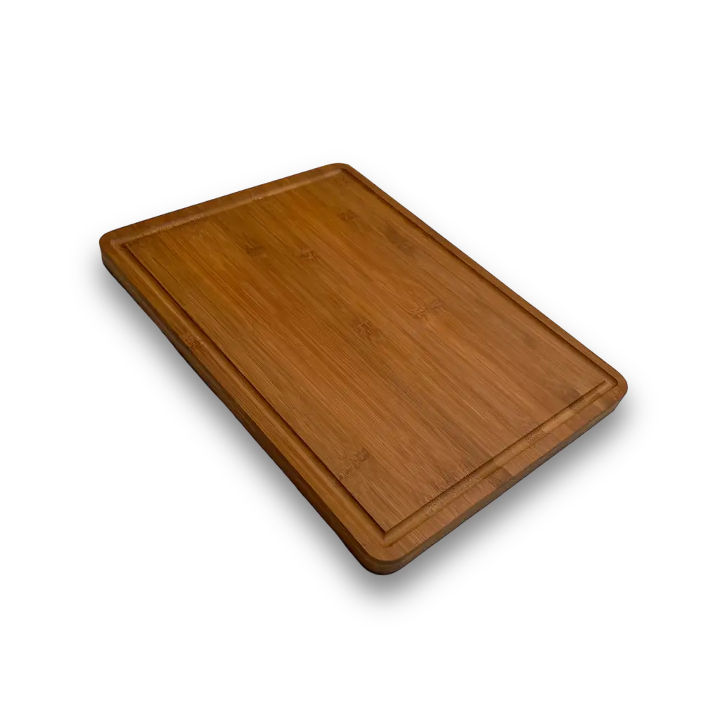 Bambus Schneidebrett mit Saftrille (38 x 28 2 cm)