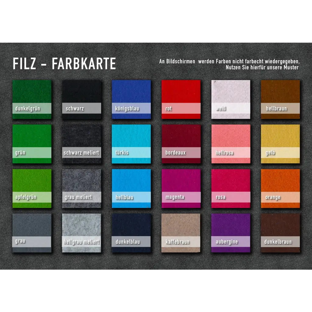 Bastelfilz 3mm (verschiedene Farben)