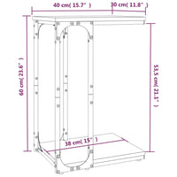 Beistelltisch Braun Eichen - Optik 40x30x60 cm