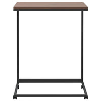 Beistelltisch mit Rollen Schwarz 55x35x70 cm Holzwerkstoff