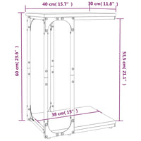 Beistelltisch Schwarz 40x30x60 cm Holzwerkstoff