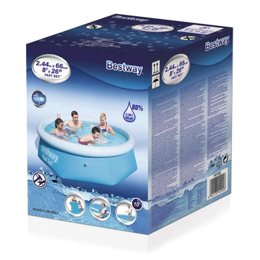 Bestway Fast Set Aufblasbarer Swimmingpool Rund 244x66 cm