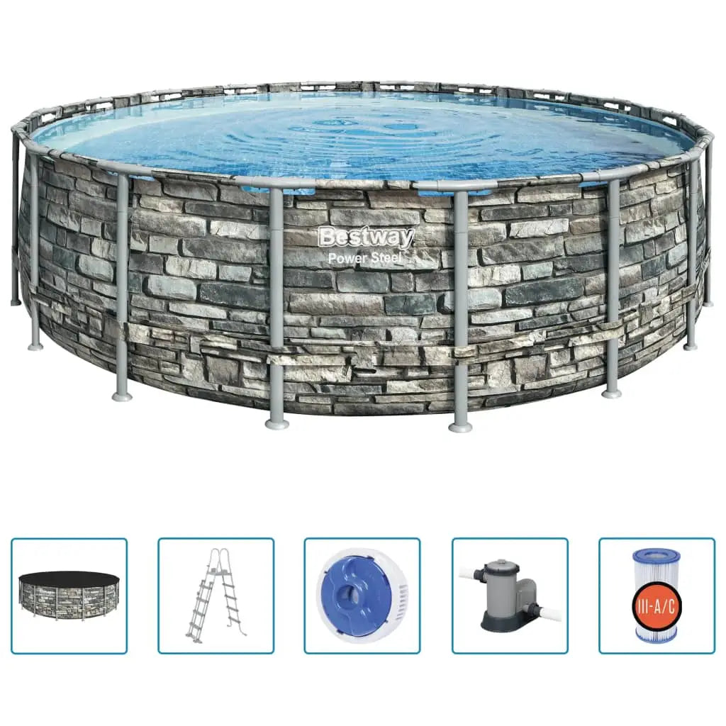 Bestway Power Steel Swimming Pool 549x132 cm - Pools