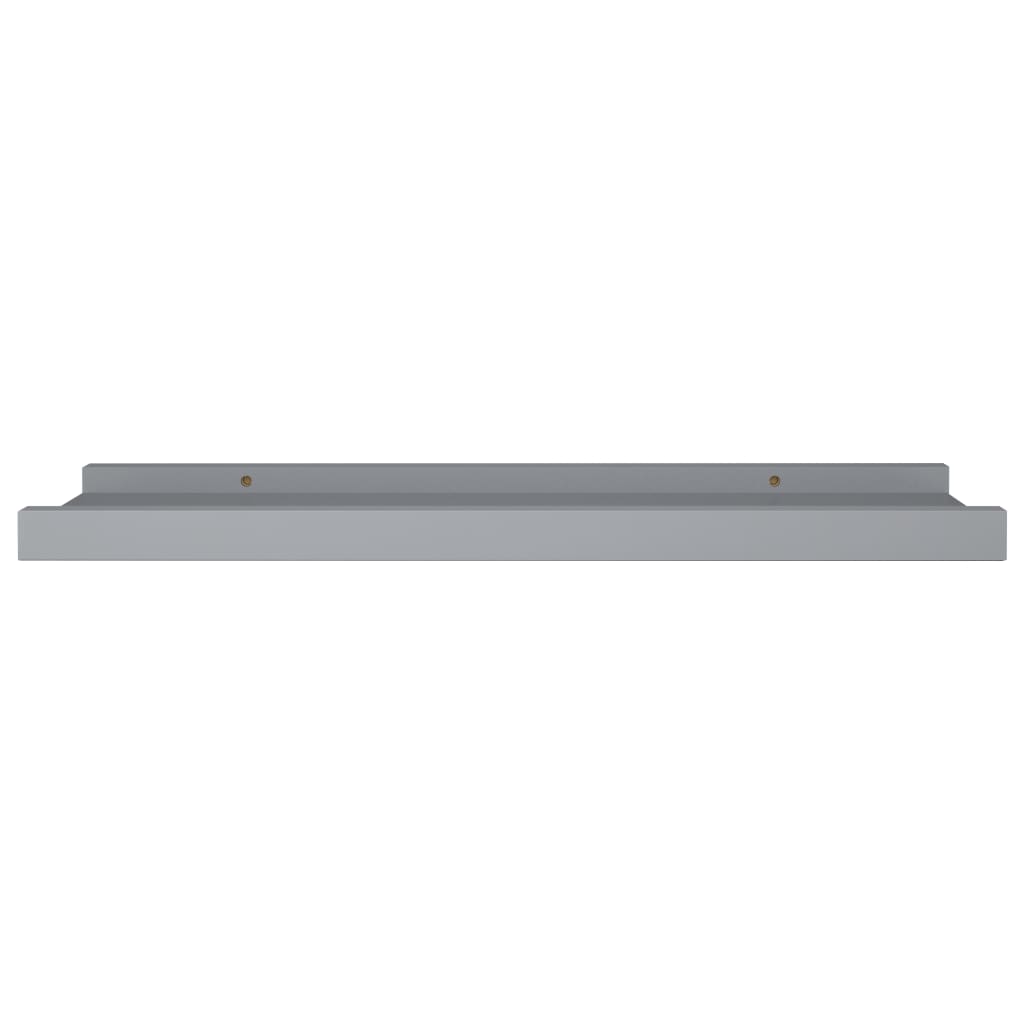 Bilderleisten 2 Stk. Grau 40x9x3 cm MDF - Wandregale