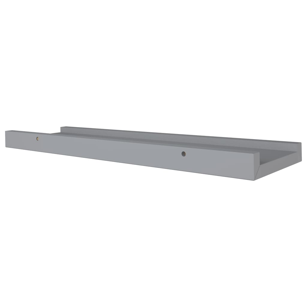 Bilderleisten 2 Stk. Grau 40x9x3 cm MDF - Wandregale