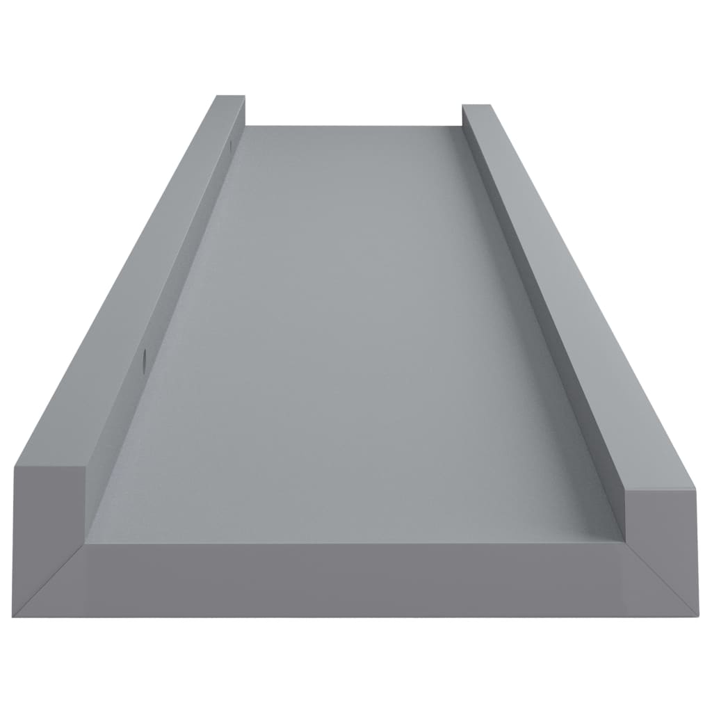 Bilderleisten 2 Stk. Grau 40x9x3 cm MDF - Wandregale