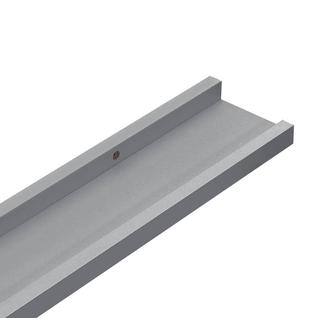 Bilderleisten 2 Stk. Grau 40x9x3 cm MDF - Wandregale