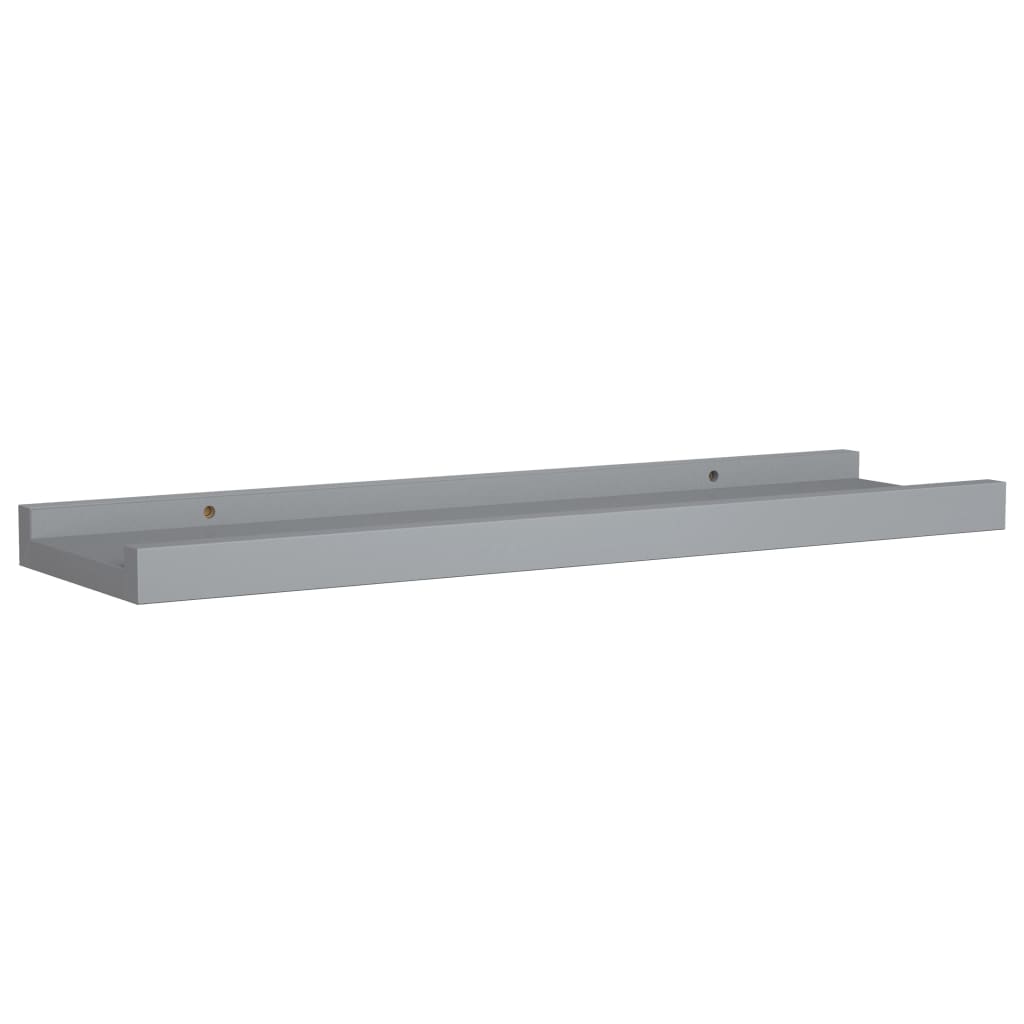 Bilderleisten 2 Stk. Grau 40x9x3 cm MDF - Wandregale