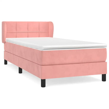 Boxspringbett mit Matratze Rosa 100x200 cm Samt - Betten &