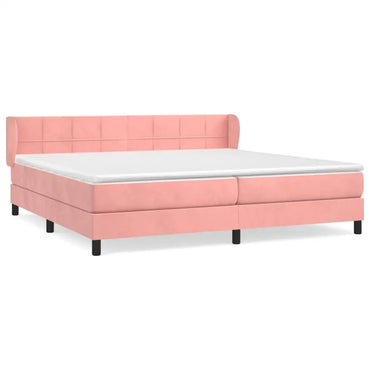 Boxspringbett mit Matratze Rosa 200x200 cm Samt - Betten &