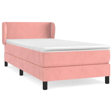 Boxspringbett mit Matratze Rosa 80x200 cm Samt - Betten &