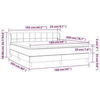 Boxspringbett mit Matratze Schwarz 160x200 cm Samt - Betten