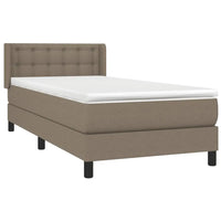 Boxspringbett mit Matratze Taupe 80x200 cm Stoff - Betten &