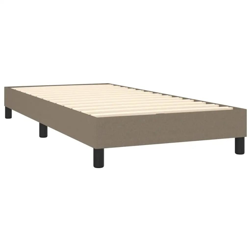 Boxspringbett mit Matratze Taupe 80x200 cm Stoff - Betten &