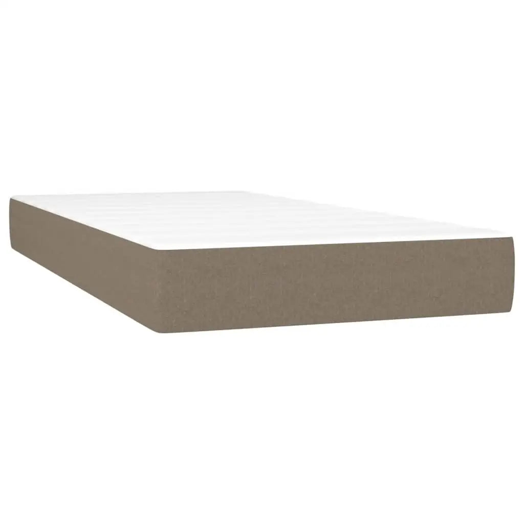 Boxspringbett mit Matratze Taupe 80x200 cm Stoff - Betten &