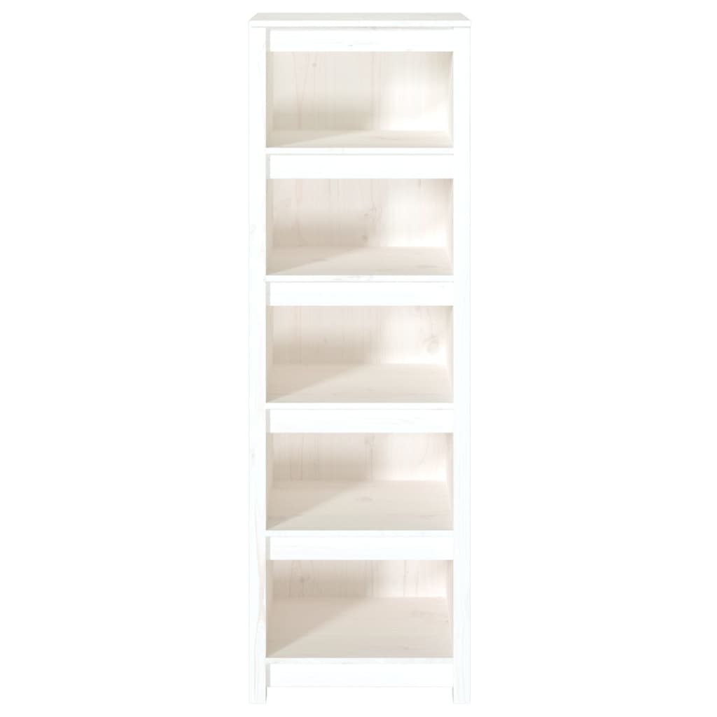 Bücherregal Weiß 50x35x154 cm Massivholz Kiefer