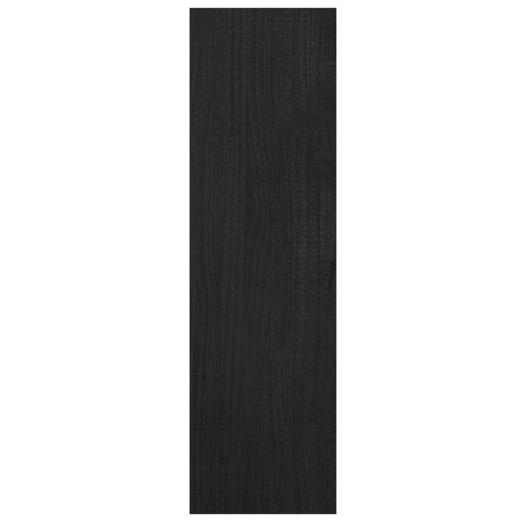 Bücherregal/Raumteiler Schwarz 40x30x103,5 cm Massivholz