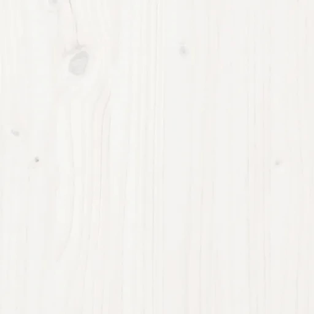 Bücherregal/Raumteiler Weiß 80x30x199,5 cm Massivholz