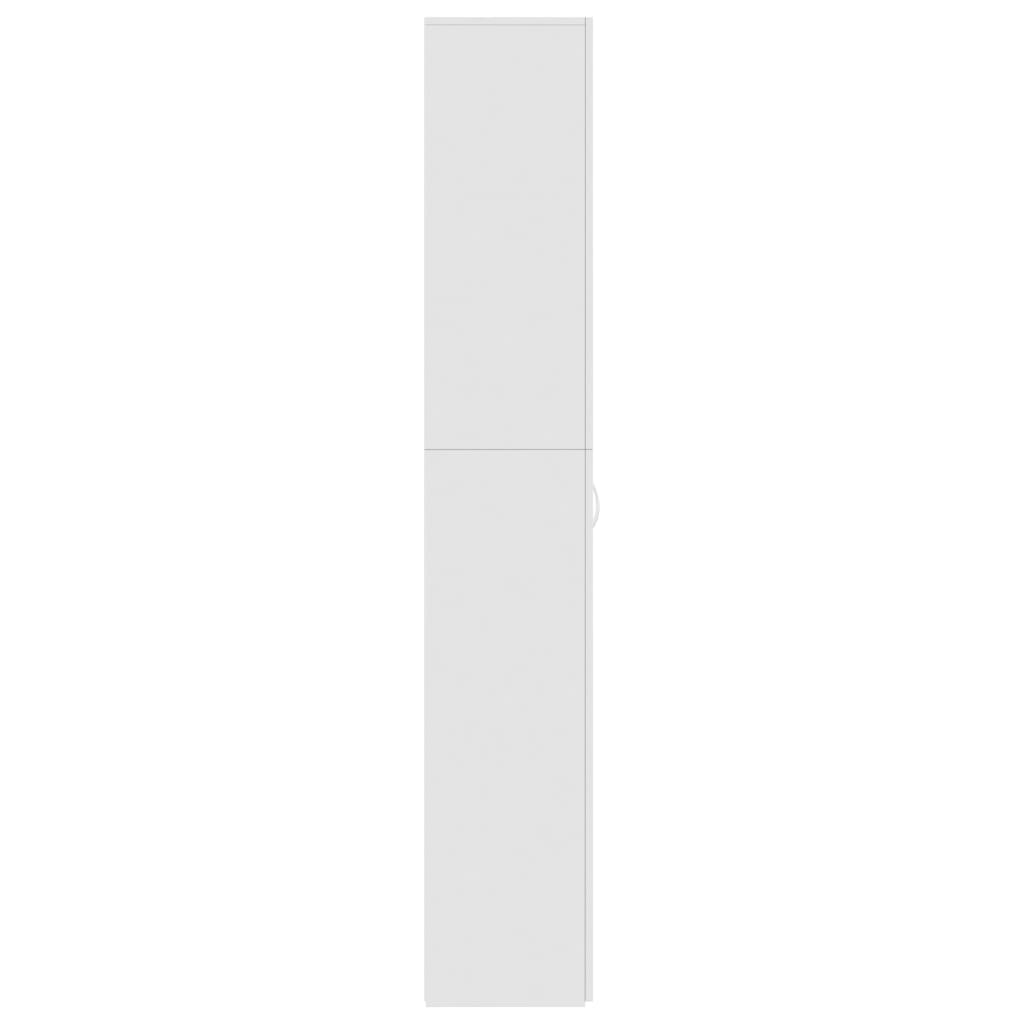 Büroschrank Hochglanz-Weiß 60x32x190 cm Holzwerkstoff