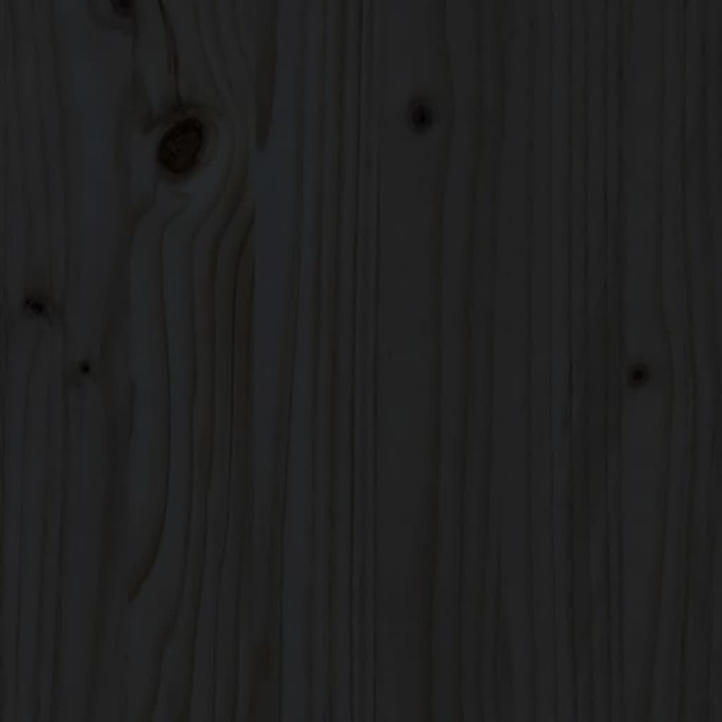 Couchtisch Schwarz 102x49x55 cm Massivholz Kiefer