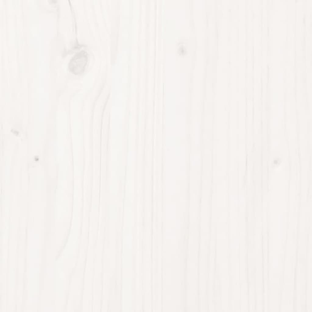 Couchtisch Weiß 80x50x35,5 cm Massivholz Kiefer
