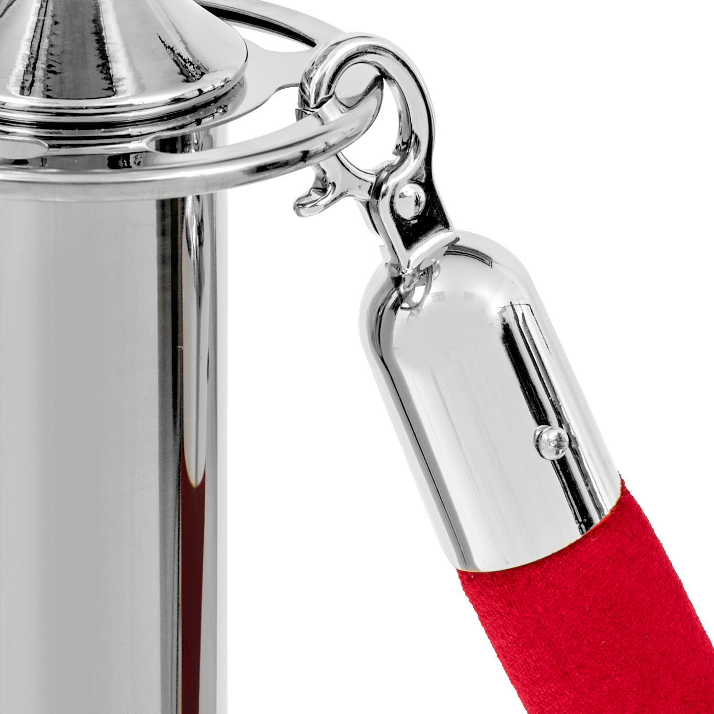 Rotes Velourseil – chrom Schnalle-1