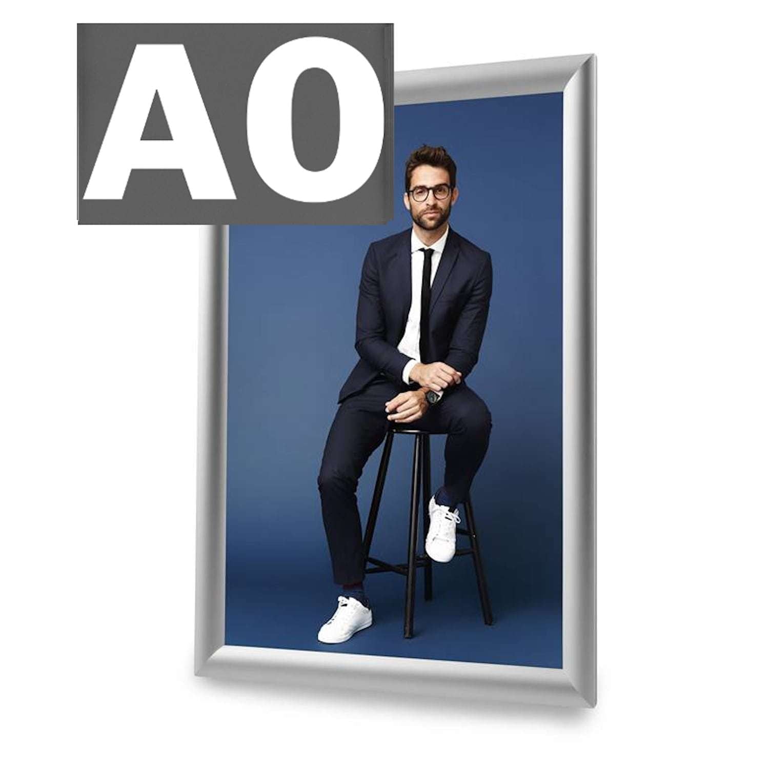 Klapprahmen Standard A0 (silbern)-6