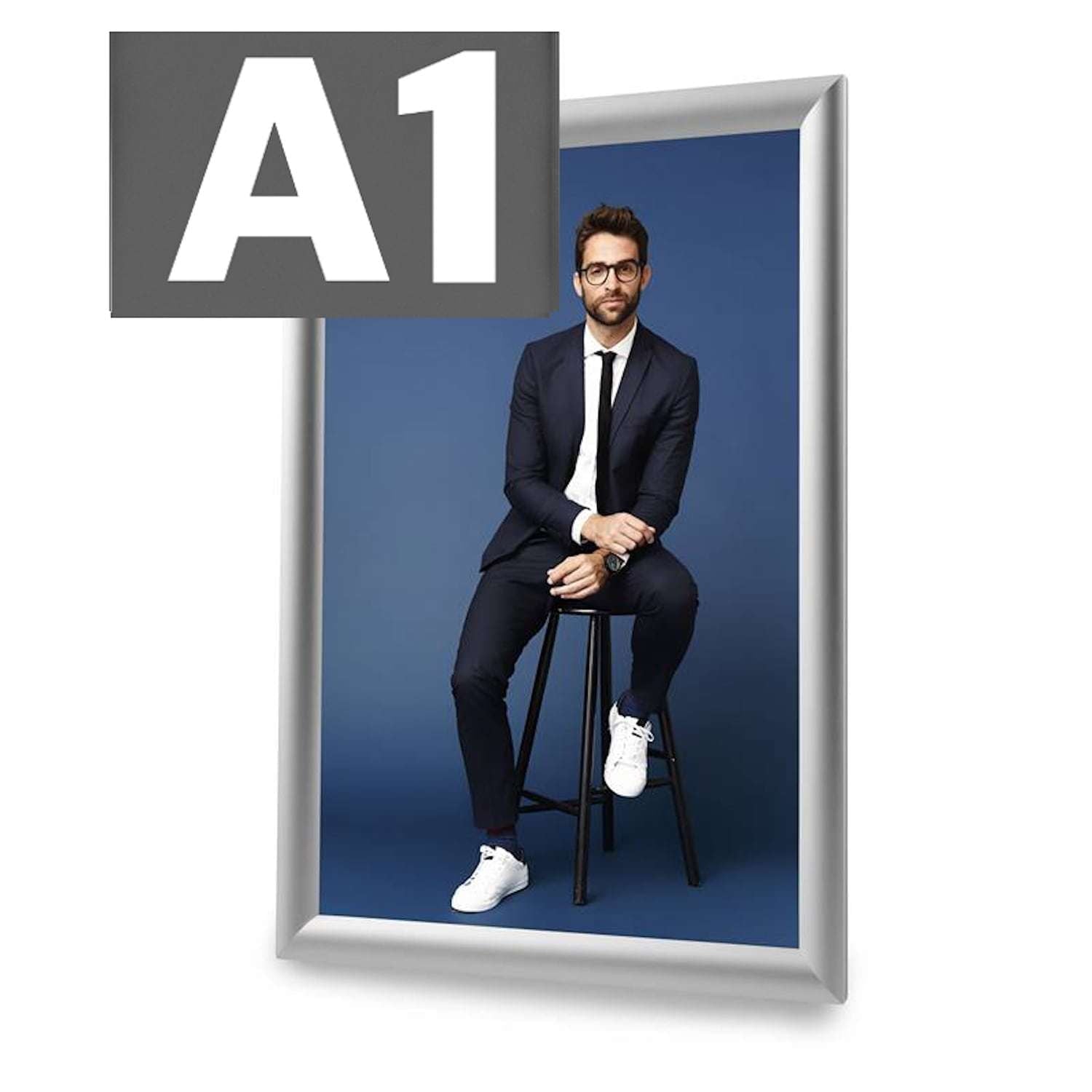 Klapprahmen Standard A1 (silbern)-6