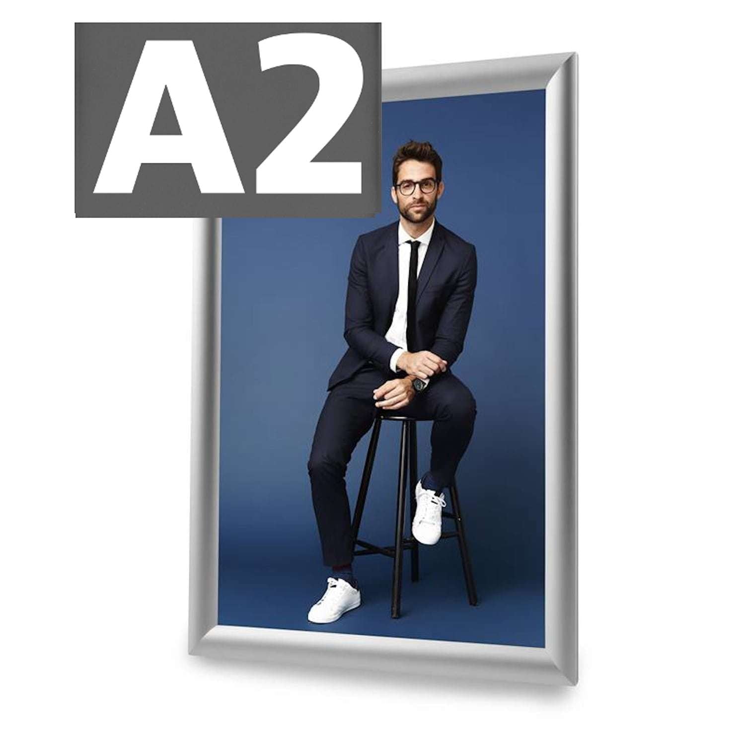 Klapprahmen Standard A2 (silbern)-6